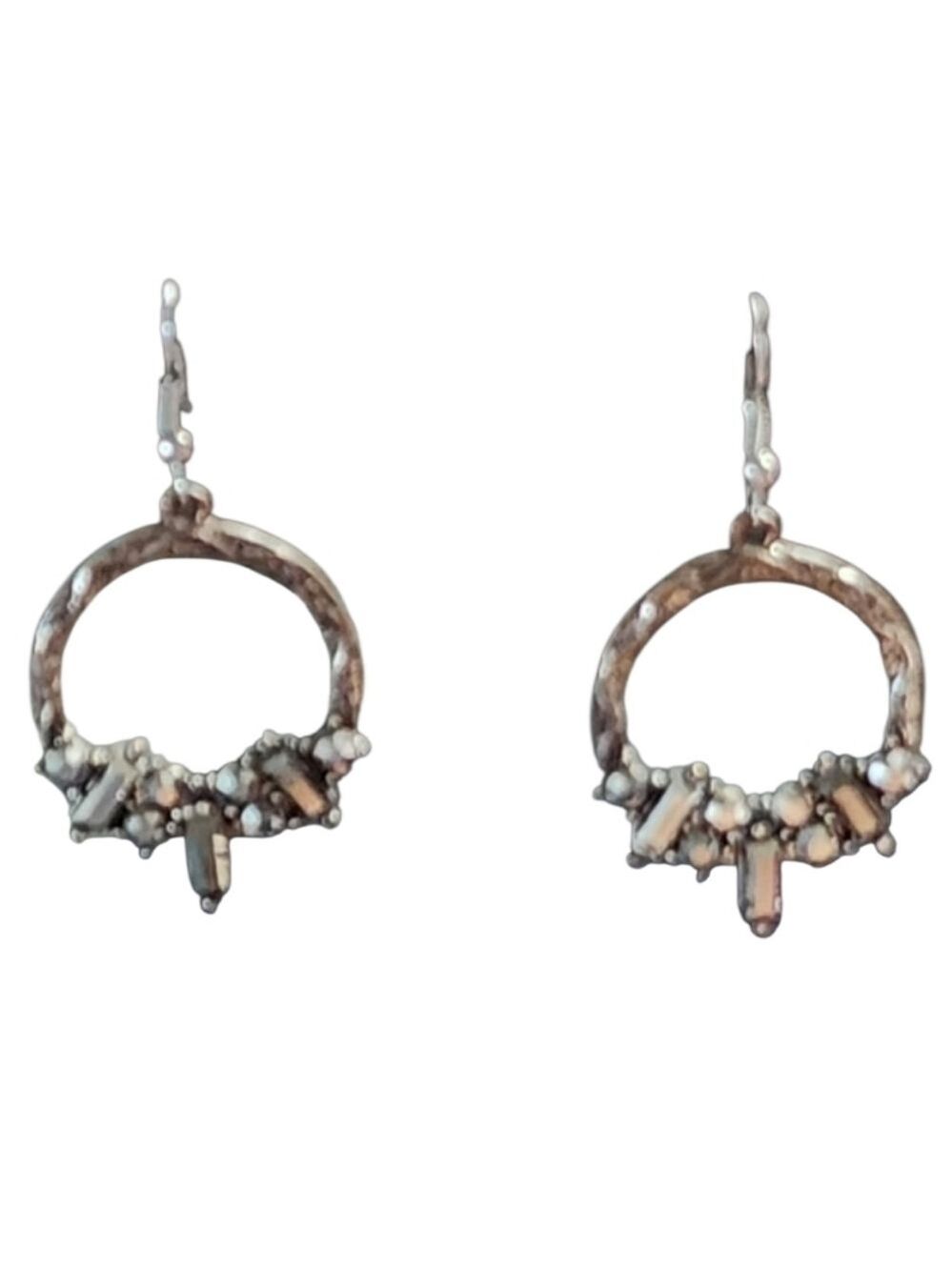 Gunmetal Black Hoop Earrings